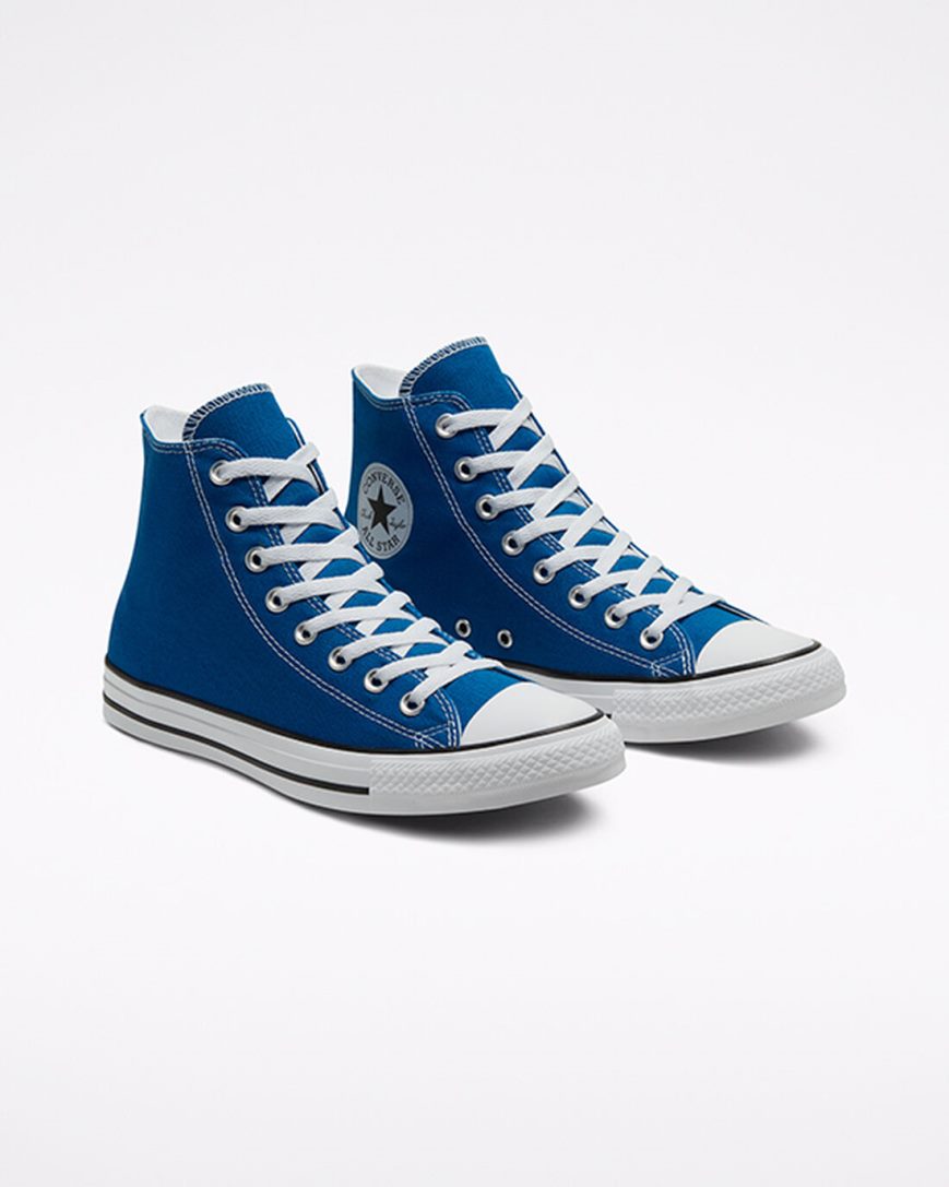 Zapatillas Altas Converse Chuck Taylor All Star Classic Mujer Azules Blancas | PE PL42W8